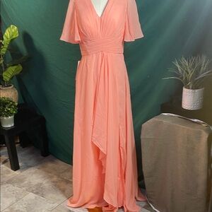 Chic Coral Maxi Dress